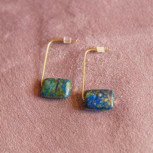 Handmade stone dangle earrings